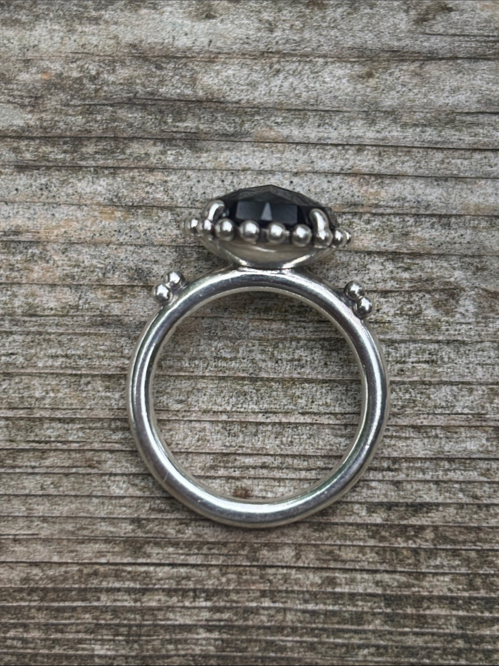 Pandora Sterling Silver Blue Stone Halo Ring - Picture 3 of 6